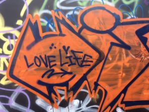 Graffiti reading Love Life